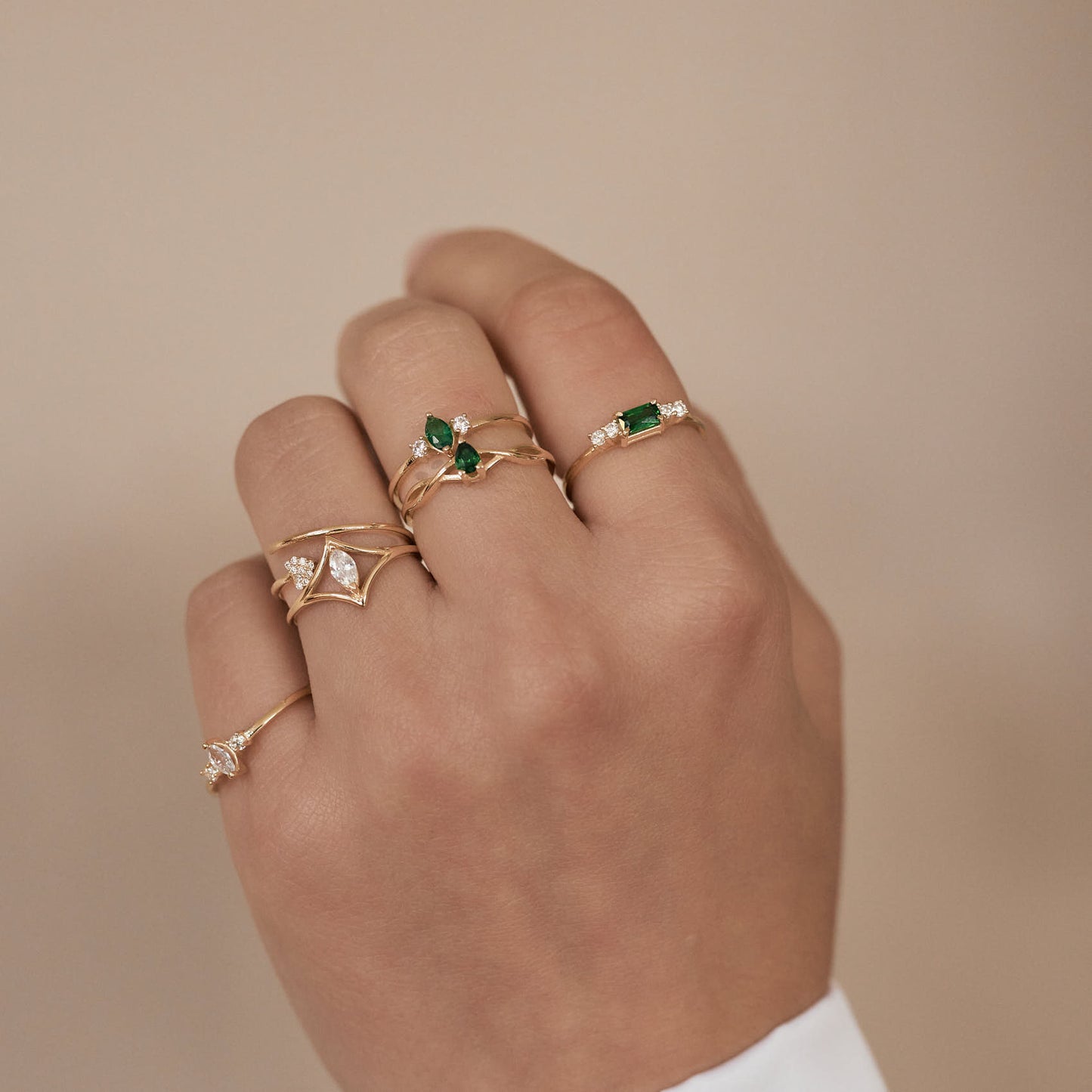 Baguette Geburtsstein Ring
