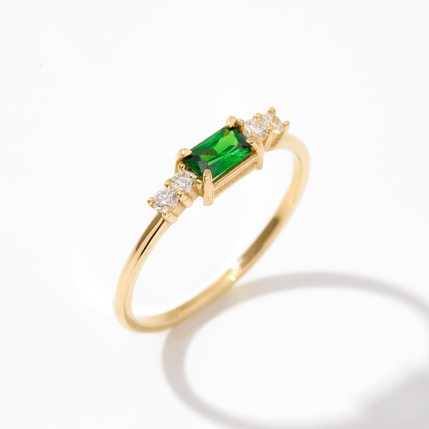 Baguette Geburtsstein Ring
