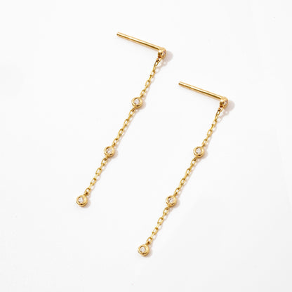 Diamanten an der Yard Drop Ohrringe.