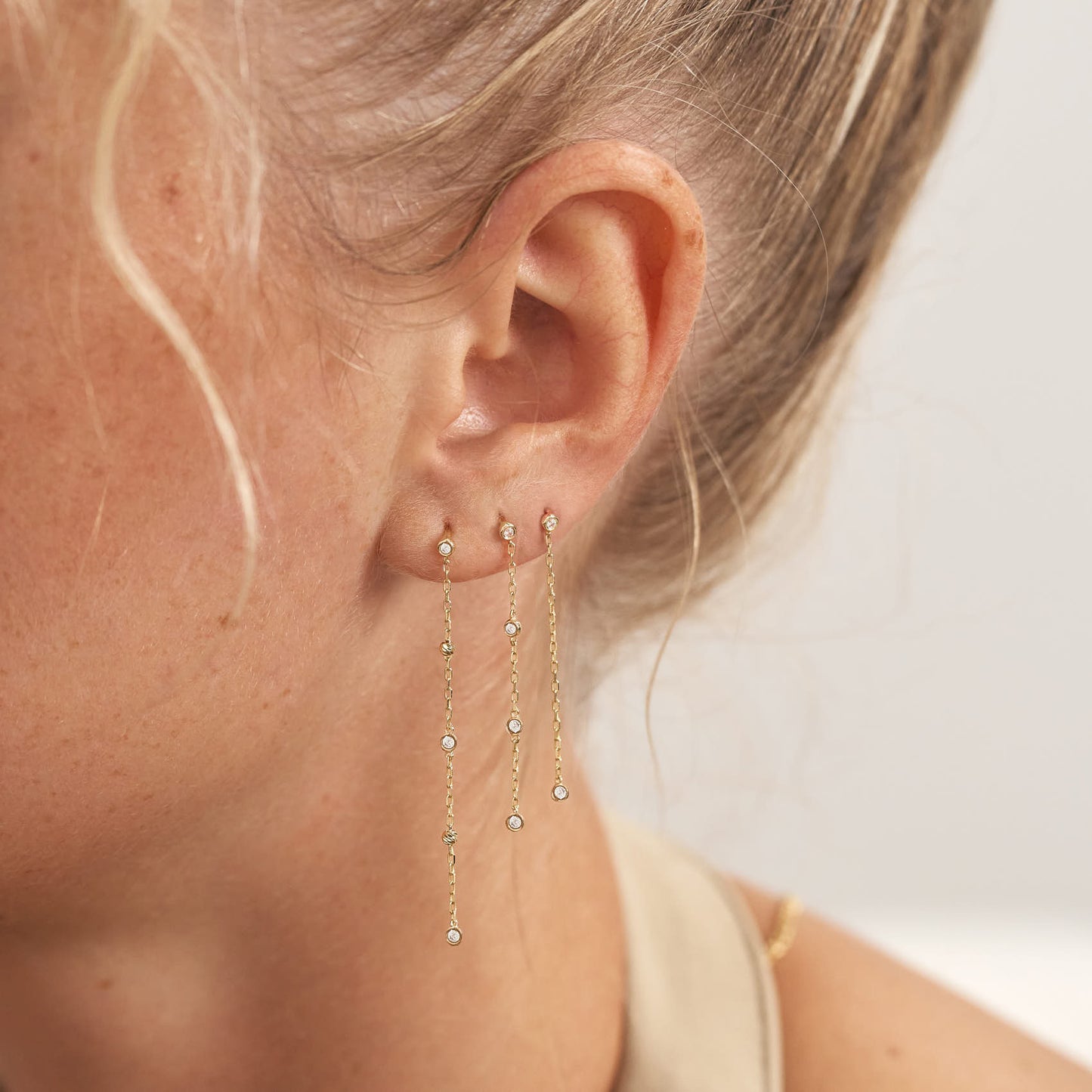 Diamanten an der Yard Drop Ohrringe.
