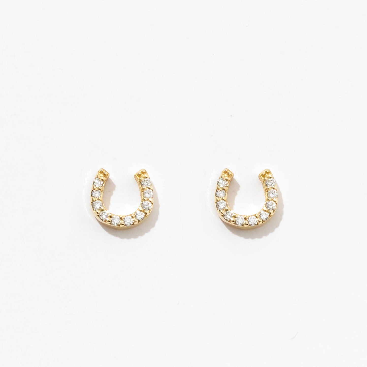 Diamant Hufeisen Ohrringe