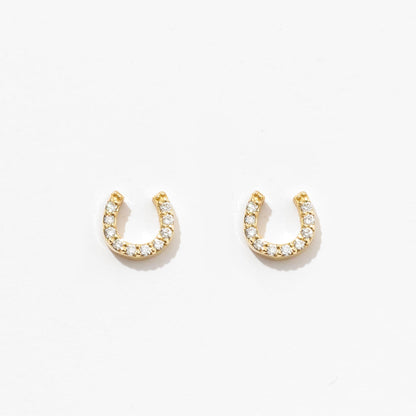 Diamant Hufeisen Ohrringe