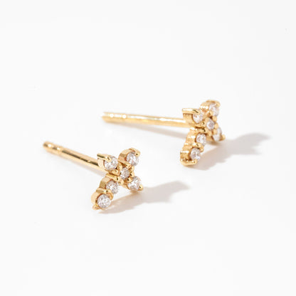 Diamantkreuz Ohrringe
