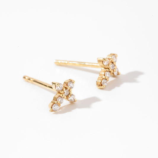 Diamantkreuz Ohrringe