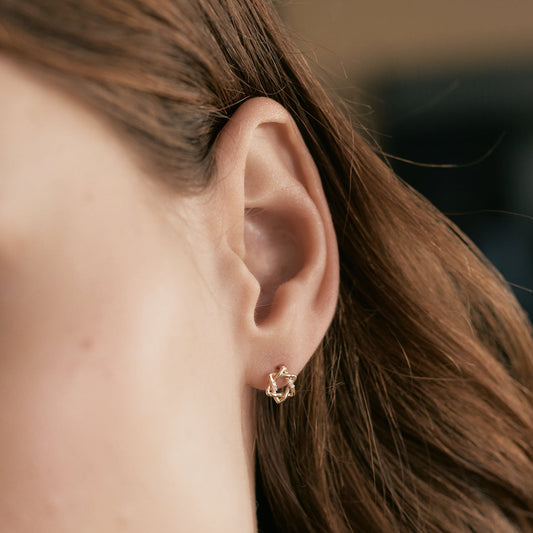 Diamant Davidstern Ohrringe