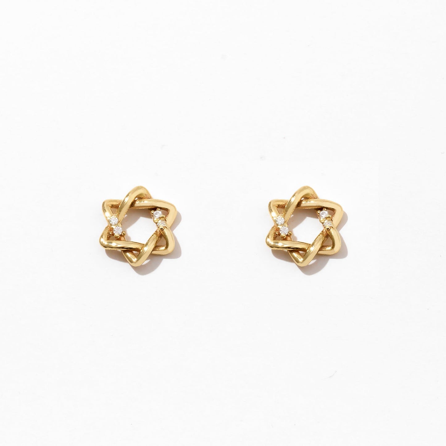 Diamant Davidstern Ohrringe