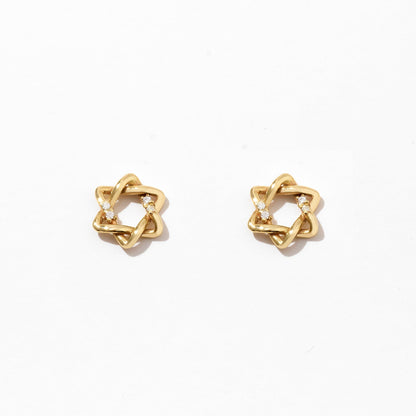 Diamant Davidstern Ohrringe