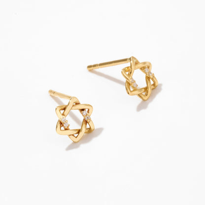 Diamant Davidstern Ohrringe