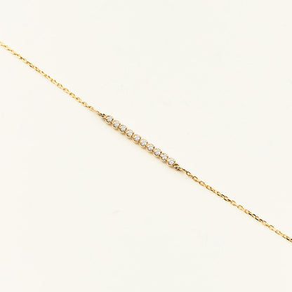 Lünettenbesetztes Diamant-Barrenarmband