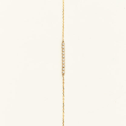 Lünettenbesetztes Diamant-Barrenarmband