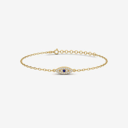 Diamant Pave Evil Eye Armband