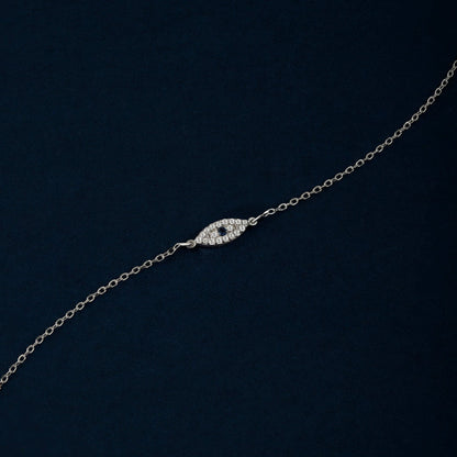 Diamant Pave Evil Eye Armband