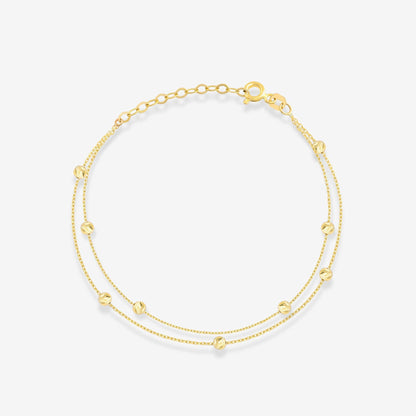 Doppelketten-Perlenarmband