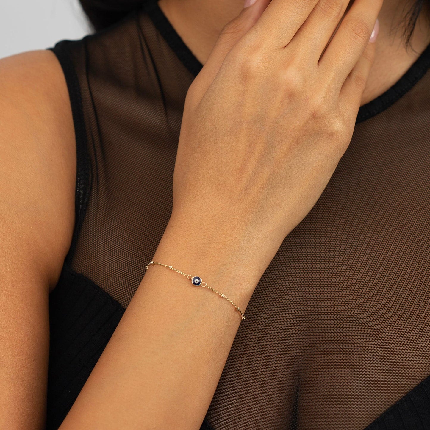 Perlenkette Evil Eye Armband