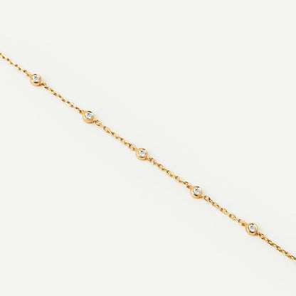 Lünette Diamant Station Armband