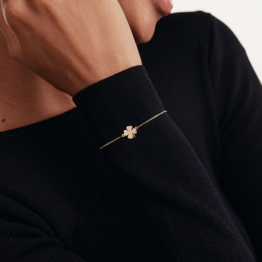 Vierblättriges Kleeblatt-Armband