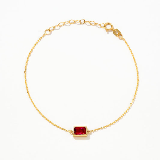 Baguette Geburtsstein-Armband