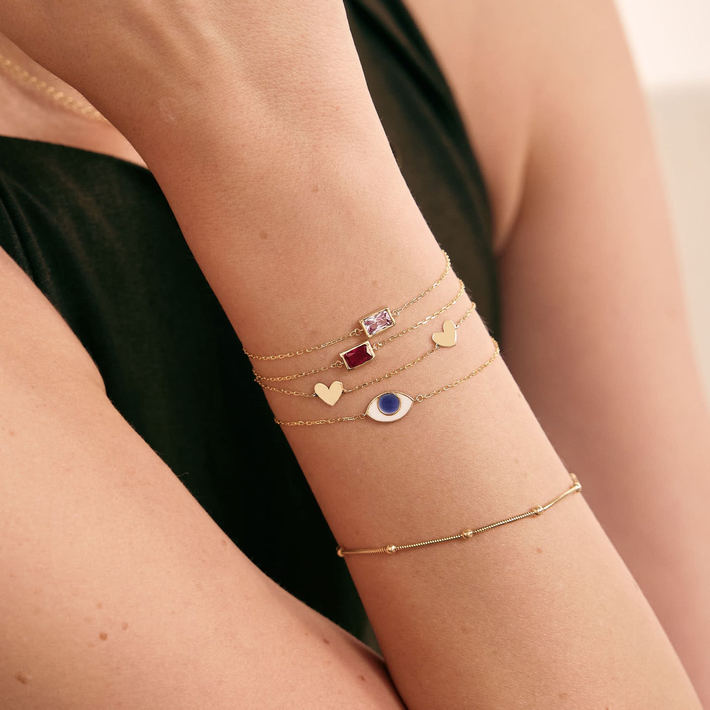 Baguette Geburtsstein-Armband