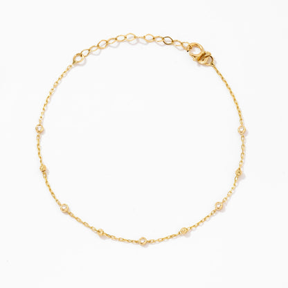 Diamanten und Perlen Yard Drop Armband