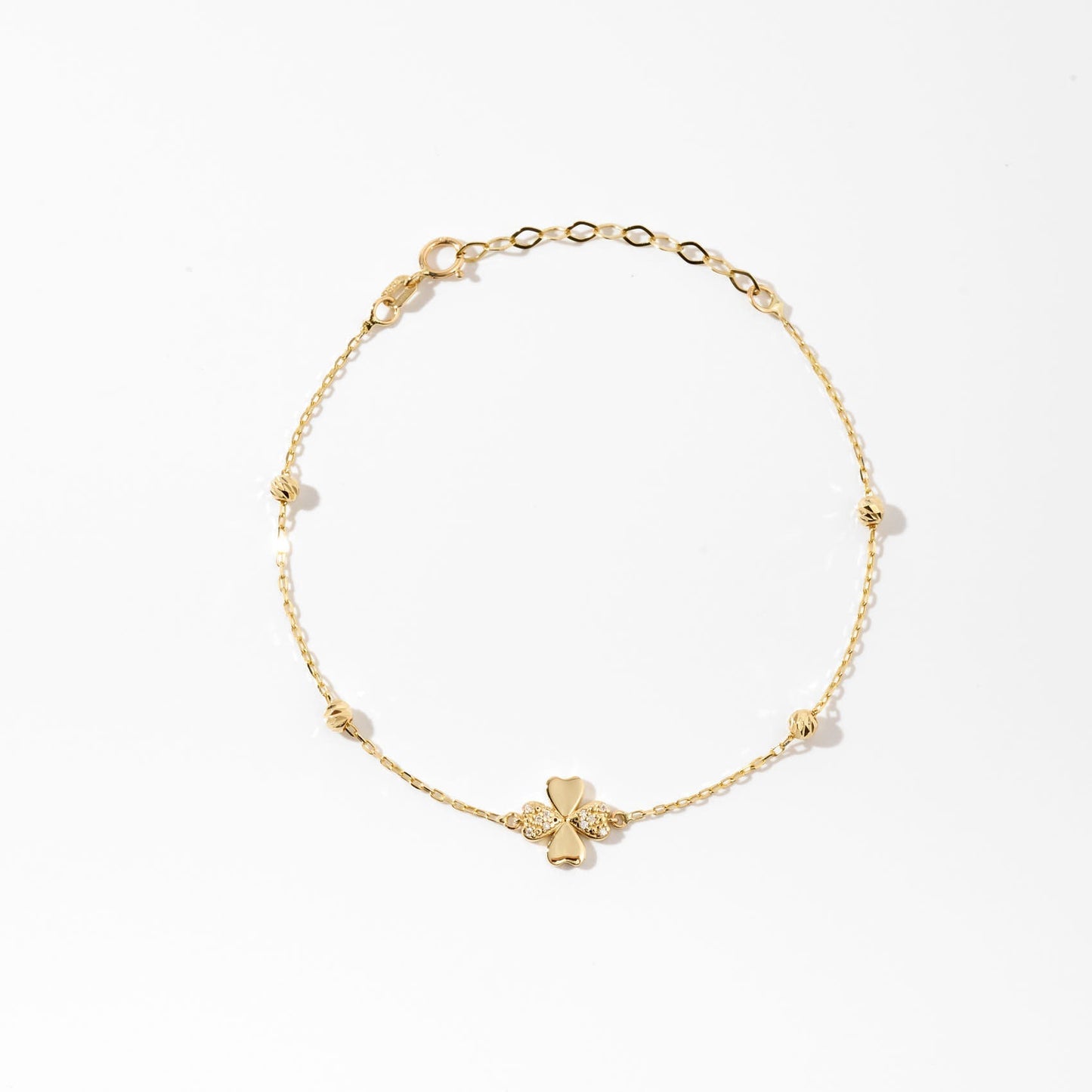 Diamant-Vierblatt-Kleeblatt-Armband