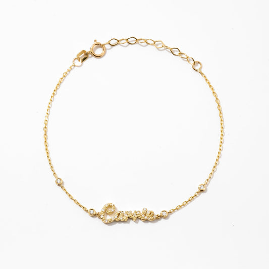 Diamant Carrie Namensarmband