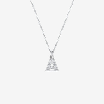 Individuelle Diamant Pave Initial Halskette