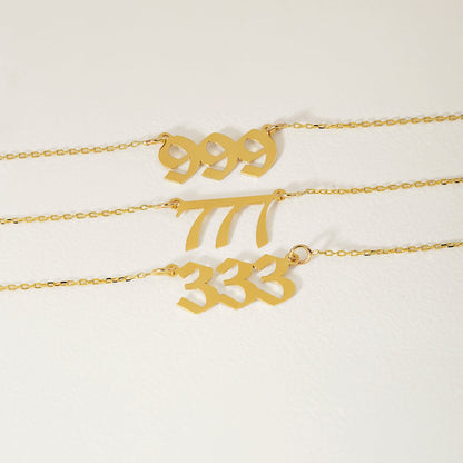 Collier chiffre angélique en or 585