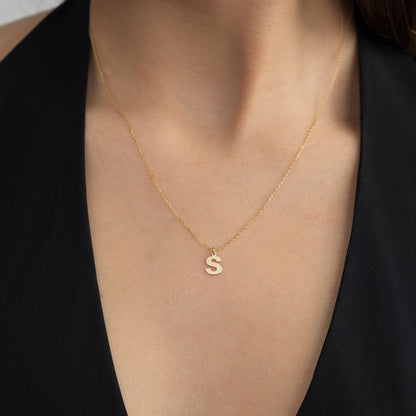 Personalisierte Classic Script Letter Halskette
