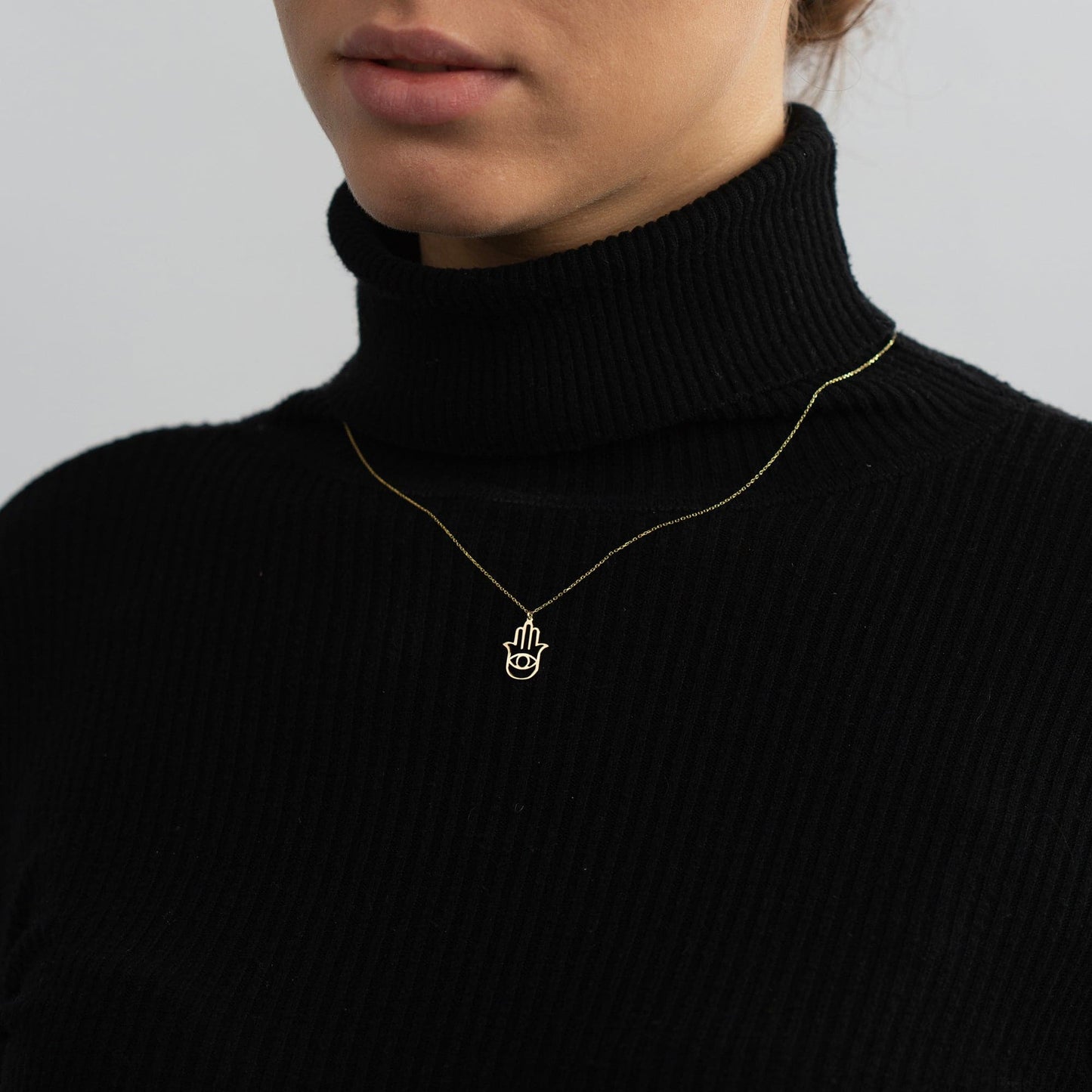 Hamsa Hand Evil Eye Halskette