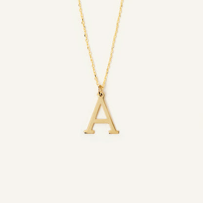 Personalisierte zierliche Initial-Anhänger-Halskette