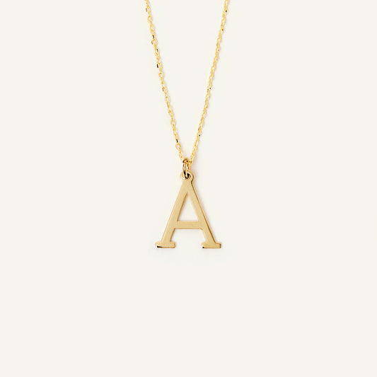 Personalisierte zierliche Initial-Anhänger-Halskette