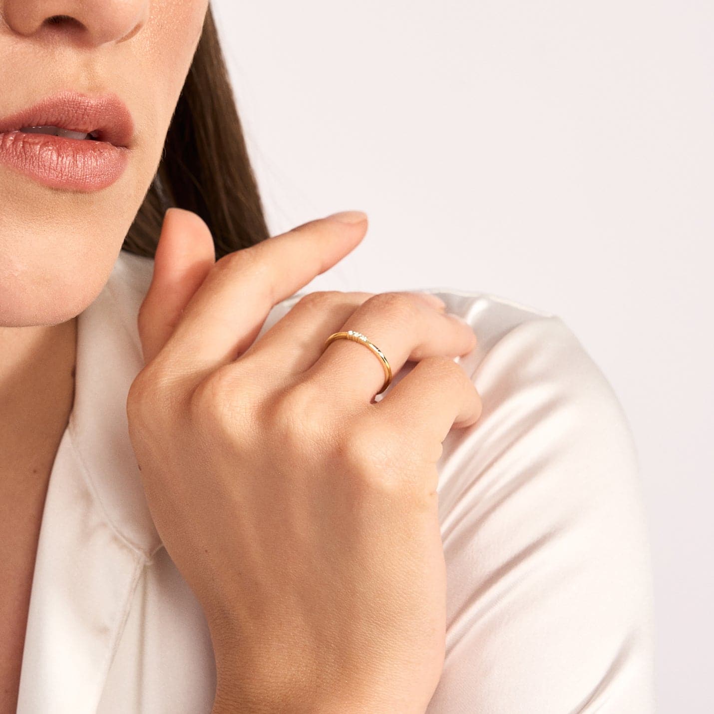 Drei Diamanten Ring