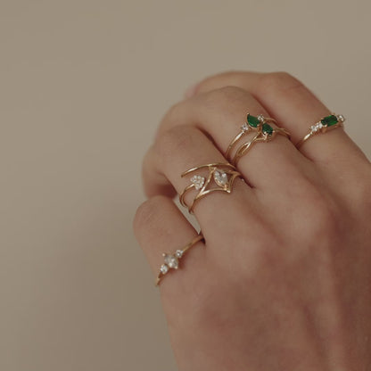 Baguette Geburtsstein Ring