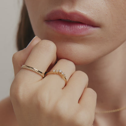 Beaded Duo Ring