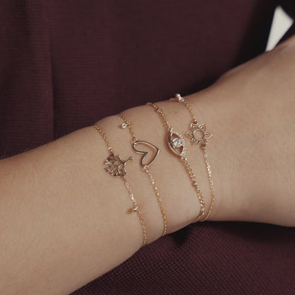 Blumenarmband mit Diamant
