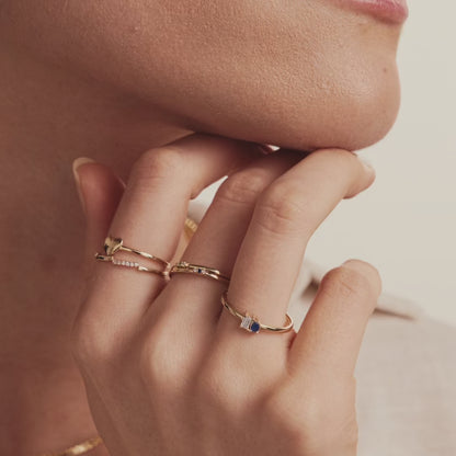 Stapelbarer Diamantring
